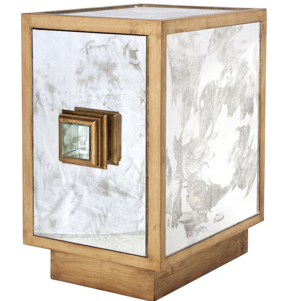 ANT MIR & GOLD LF ONE DR CABINET