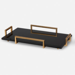 Ettore Black Glass Tray