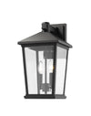 Beacon 2 Light Outdoor Wall Sconce in Black Finish