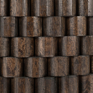 Norwood Solid Wood Round End Table - Bark Brown