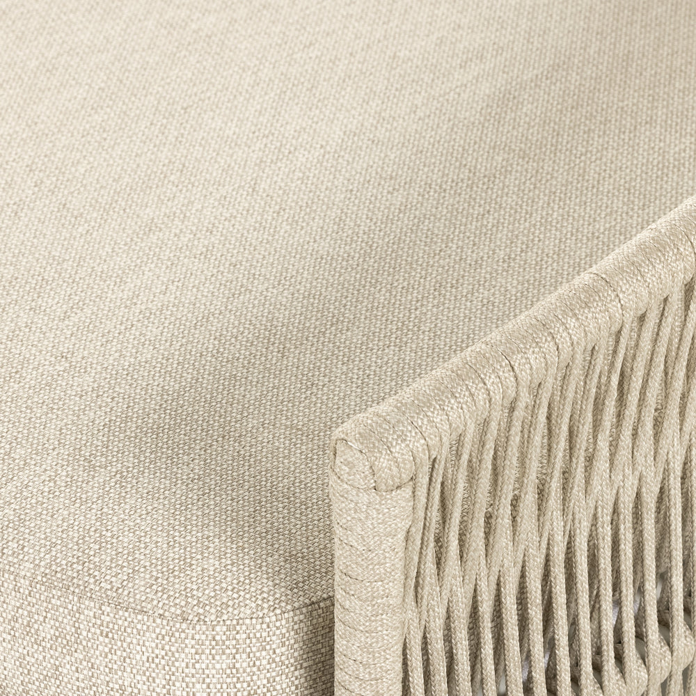 Porto Outdoor Day Bed In White Aluminum