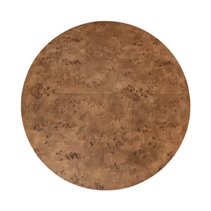 THICK TOP COFFEE TABLE WITH CROSS BASE IN DARK BURL WOOD
