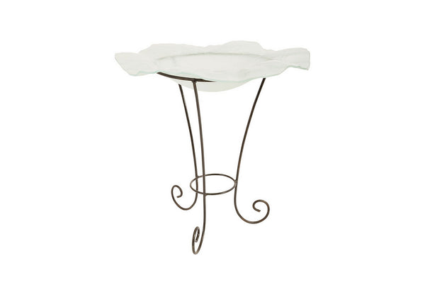 Frosted Glass Bowl on Stand, SM