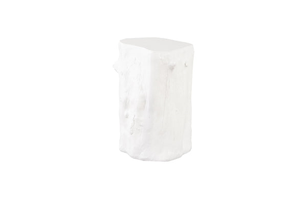 Log Stool, Gel Coat White, Small