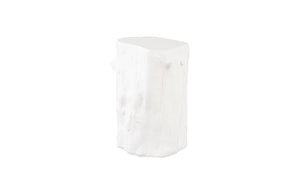 Log Stool, Gel Coat White, Small