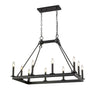 Barclay 10 Light Island/Billiard in Matte Black Finish