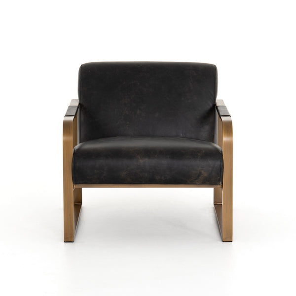 Jules Leather Chair-Rialto Ebony