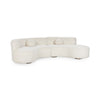 Octavia Crescent Sectional - Vanilla Polyester