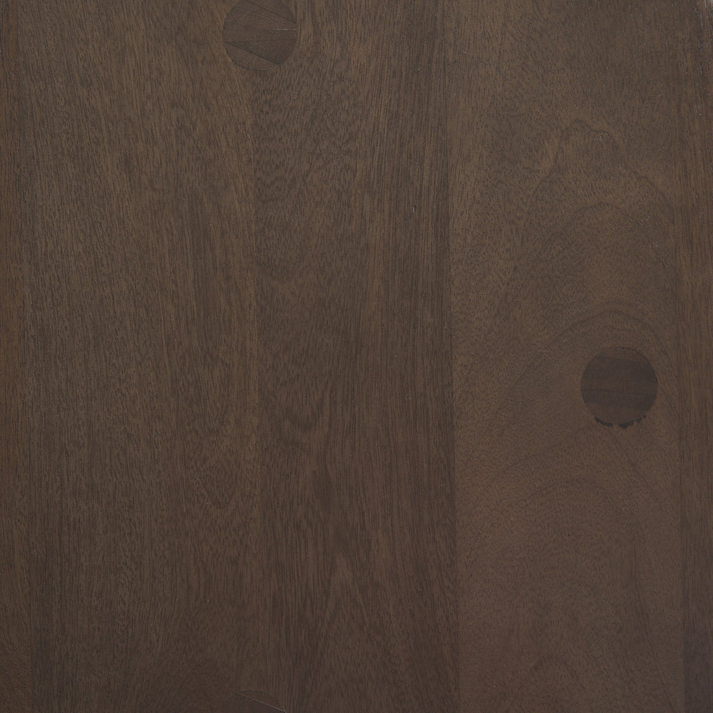 Weldon Dark Brown Wood w/ Matte Black Metal Counter Stool