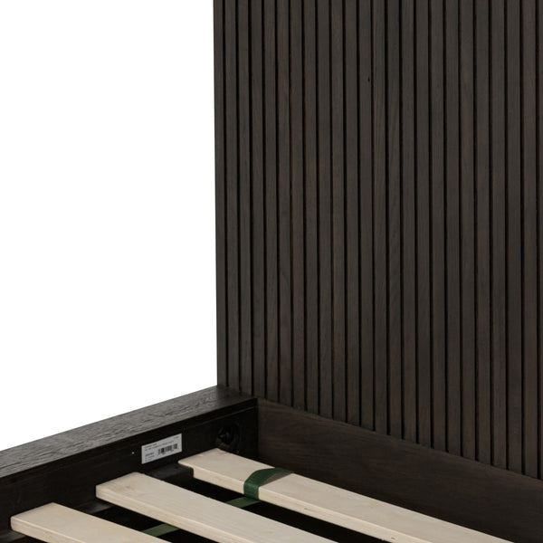 Leo Queen Bed - Smoked Black