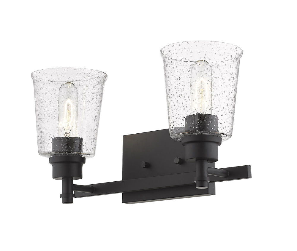 Bohin 2 Light Vanity in Matte Black Finish