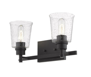 Bohin 2 Light Vanity in Matte Black Finish