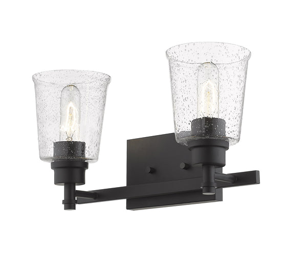 Bohin 2 Light Vanity in Matte Black Finish