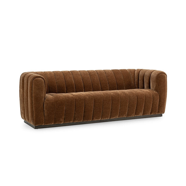 Vanty Upholstered Sofa with Wood Base - Bronze