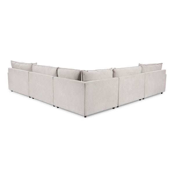 Caplan 6-Piece Modular Sectional w/ Ottoman, Elite-Gray