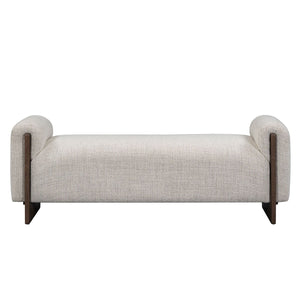Sierra Upholstered Bench in Ash Wood - Bronzed Cocoa or Sand