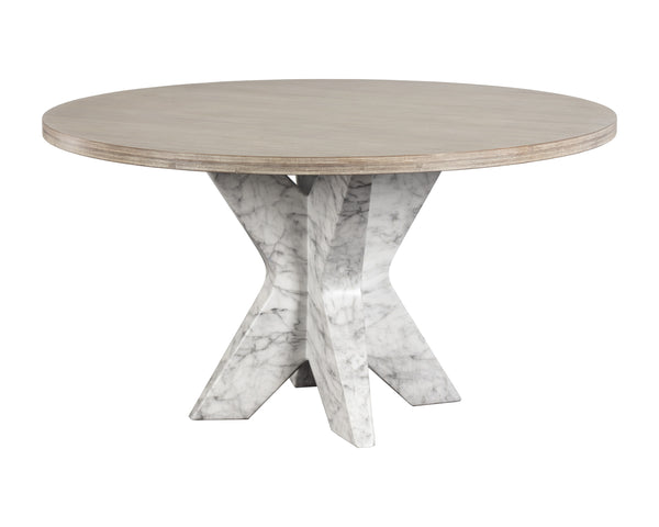 Cypher Dining Table Top - Wood - White Ceruse - 55"