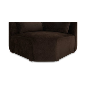 Amelia Corner Chair Espresso with Lumbar Cushion