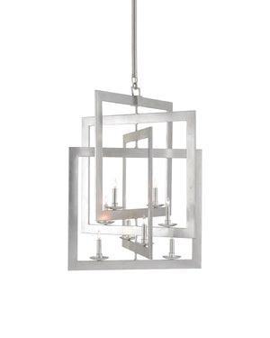 Middleton Silver Chandelier In Contemporary Silver Leaf