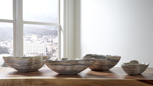 Cast Gray Onyx Bowl, Faux Finish, Smallall