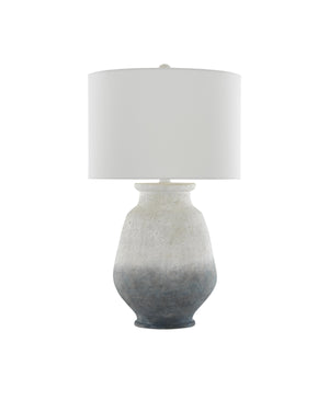 Cazalet Table Lamp In Ash Ivory & Blue & Acrylic White