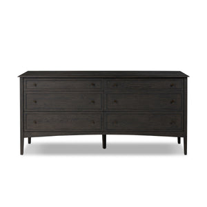 Maggie 6 Drawer Dresser - Smoked Black Oak Veneer