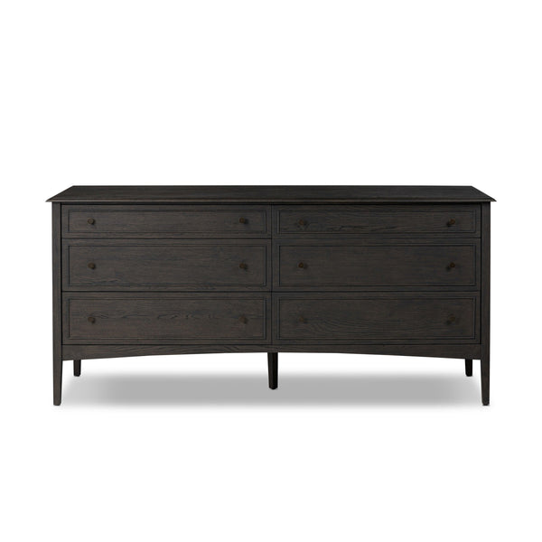 Maggie 6 Drawer Dresser - Smoked Black Oak Veneer