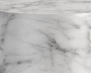 Aries Side Table - Marble Look - White