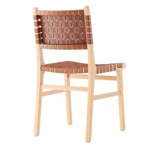 Marco PU Dining Side Chair, Ochre Brown