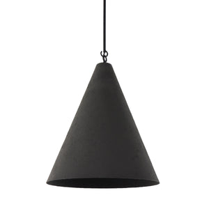 Grazia Pendant In Matte Black Plaster