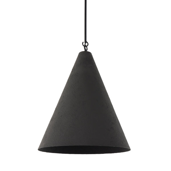 Grazia Pendant In Matte Black Plaster
