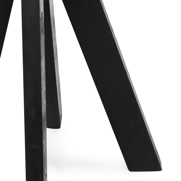 Rodrigo Solid Wood Round Counter Table - Black Mango Wood