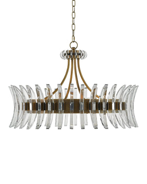 Coquette Chandelier In Antique Brass