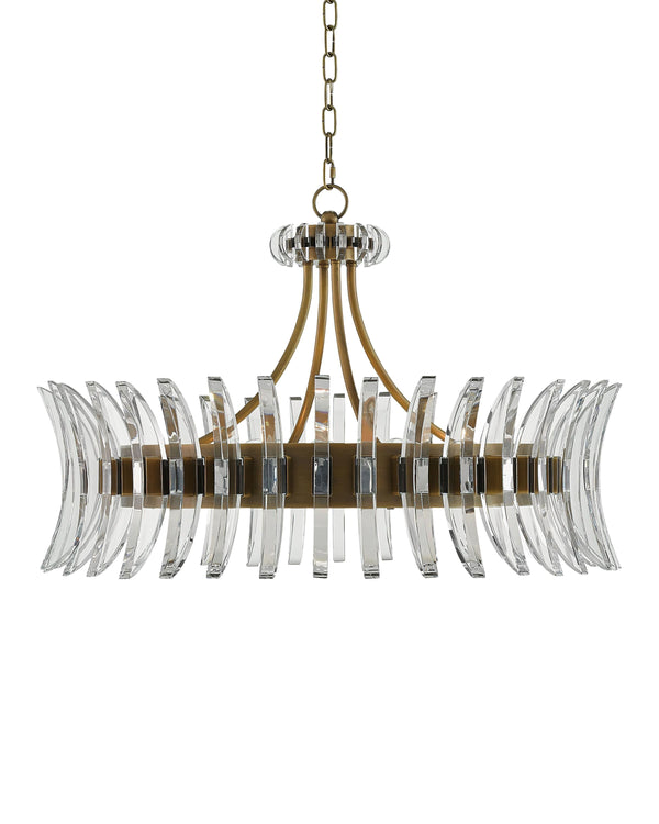 Coquette Chandelier In Antique Brass