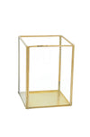 Brass & Glass Lantern Short