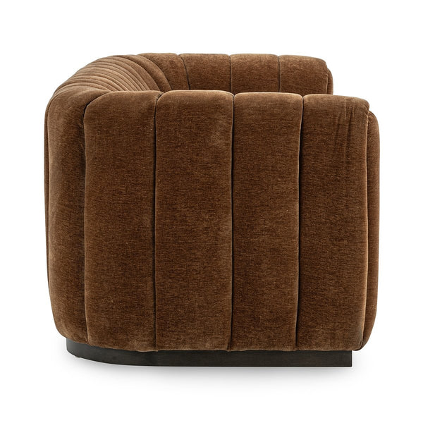 Vanty Upholstered Sofa with Wood Base - Bronze
