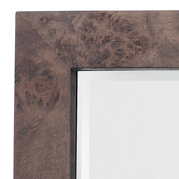 Chandler Rectangle Wood Wall Mirror, Charcoal