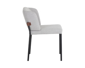 PEARCE DINING CHAIR - LIGHT GREY / BRAVO COGNAC