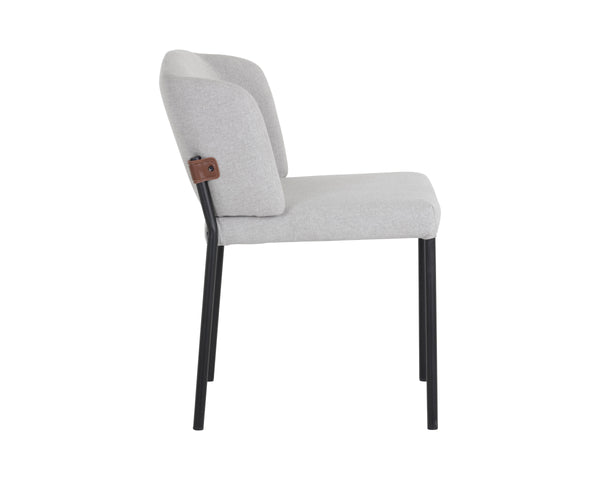 PEARCE DINING CHAIR - LIGHT GREY / BRAVO COGNAC