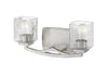 Zaid 2 Light Vanity in Brushed Nickel Finish