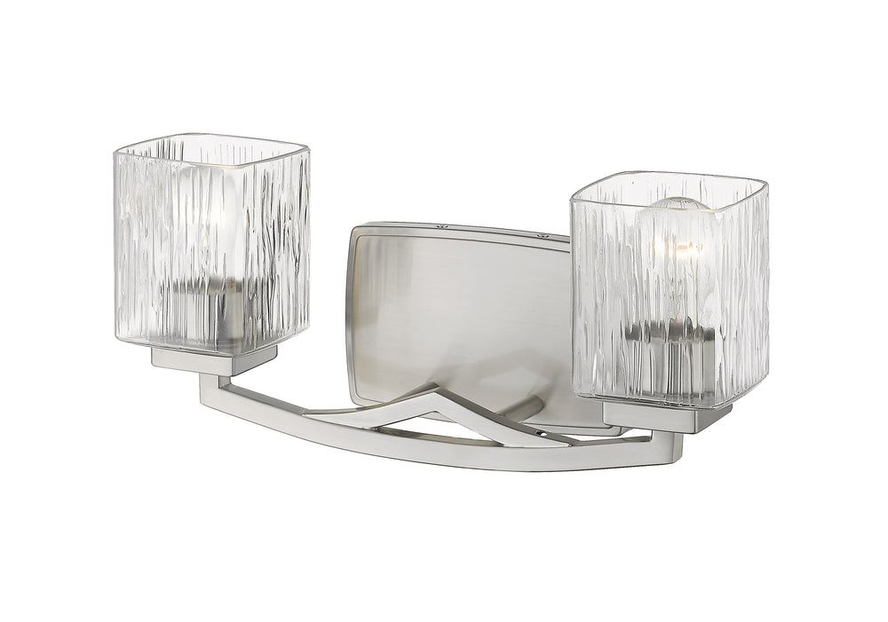 Zaid 2 Light Vanity in Brushed Nickel Finish