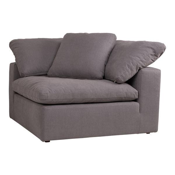 Moe's Clay Corner Chair Light Grey Fabric