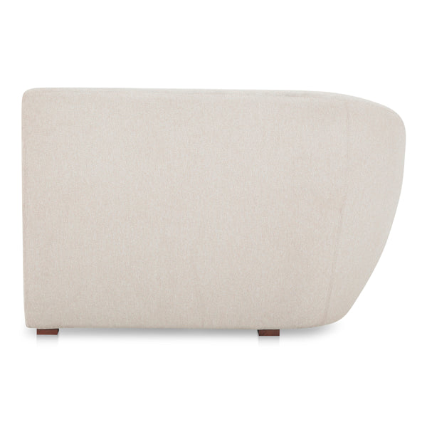 Amelia Left Arm Facing Chair in Warm White