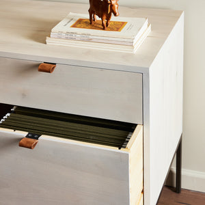 Trey Modular Wide Filing Cabinet in Dove'