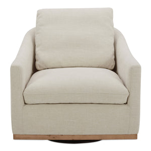 Moe's Linden Swivel Chair in Soft Beige