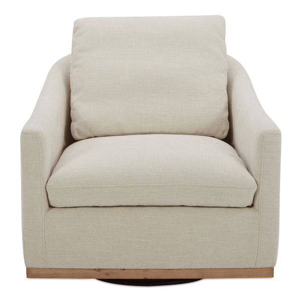 Moe's Linden Swivel Chair in Soft Beige