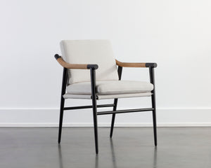 MEADOW DINING ARMCHAIR - HEATHER IVORY TWEED