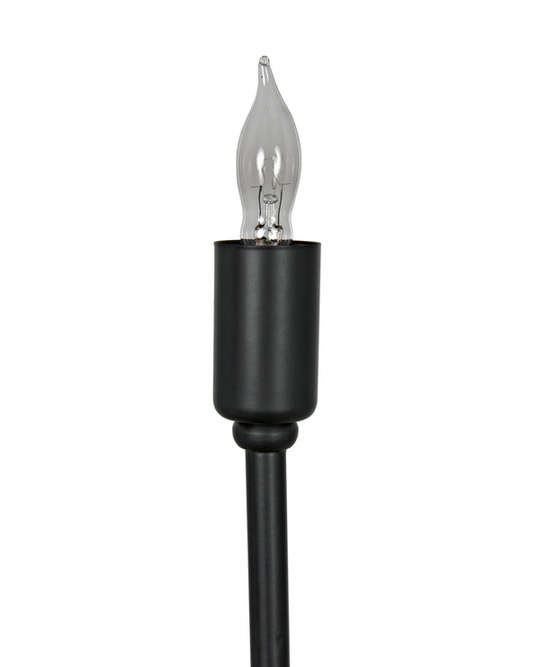 Moriarty Floor Lamp, Black Metal