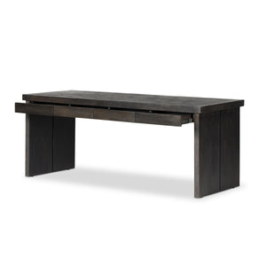 Warby Desk in Worn Black Veneer