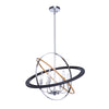 Cosmic CL15116 Chandelier in Dark Bronze, Chrome, Satin Brass